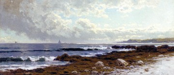  Costa Pintura - A lo largo de la costa junto a la playa Alfred Thompson Bricher